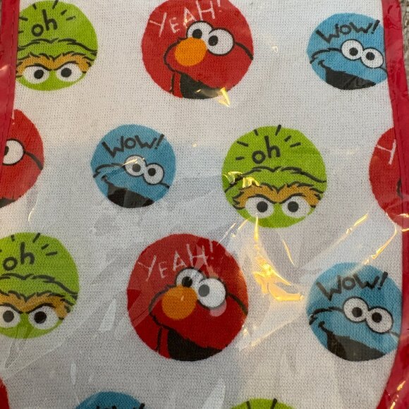 Sesame Street Baby Burp Cloth NEW Elmo Big Bird Oscar Cookie Monster - Picture 3 of 4